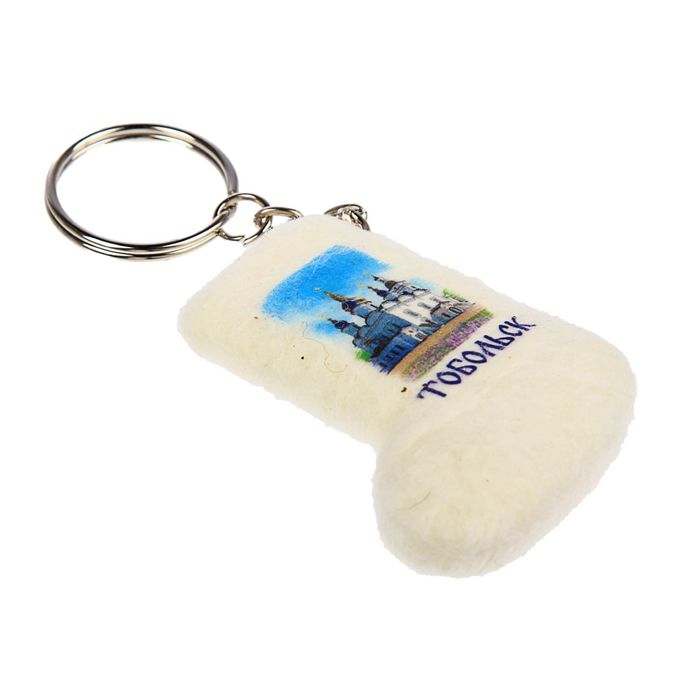 Брелок-валенок из войлока «Тобольск. Софийско-Успенский кафедральный собор», ручная работа