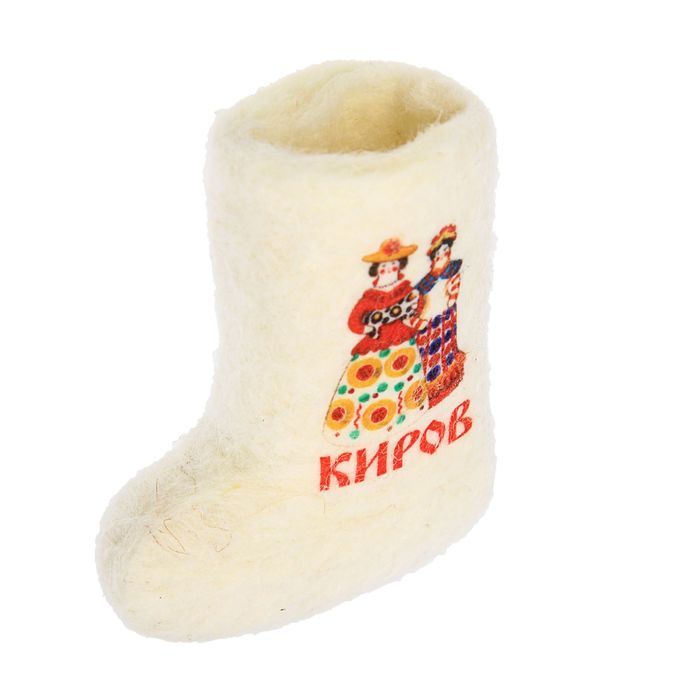 Магнит-валенок ручная работа «Киров. Дымковская игрушка»