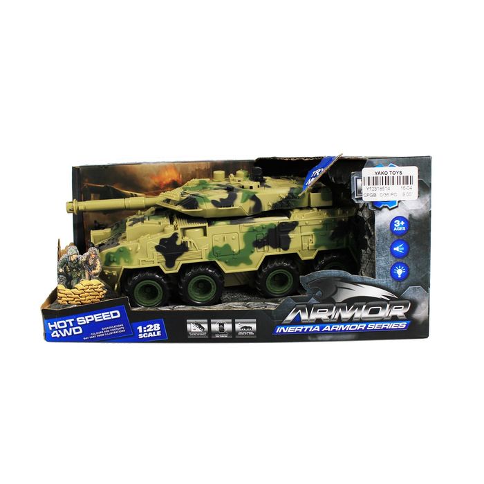 Инерционный танк со звуковыми и световыми эффектами в ассортименте 4 вида