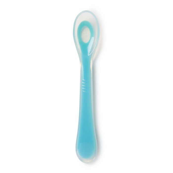 Ложка детская силиконовая для кормления Soft Silicone Spoon, от 6 мес., от цвет голубой