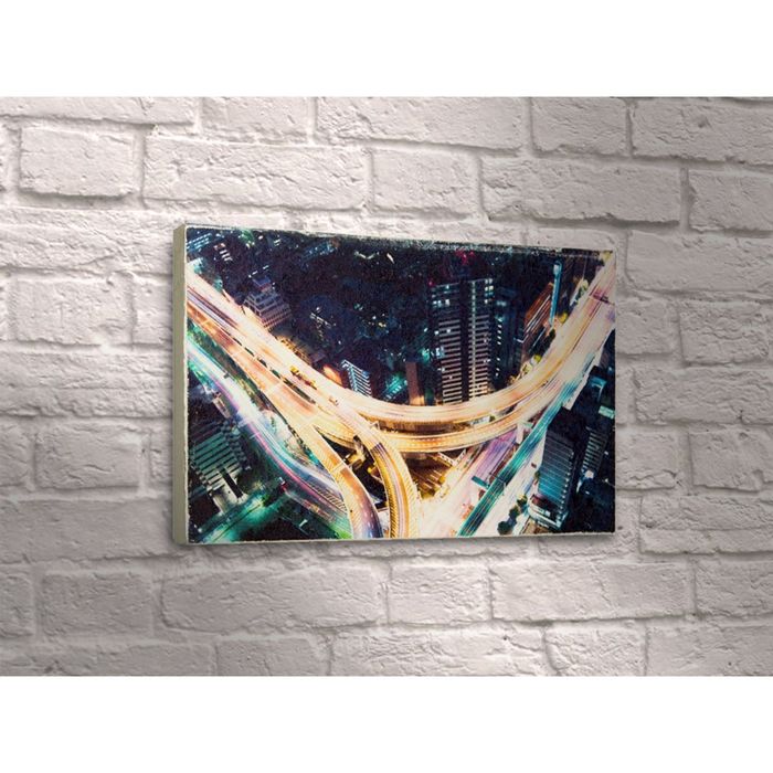 Картина "Ночной город в движении"