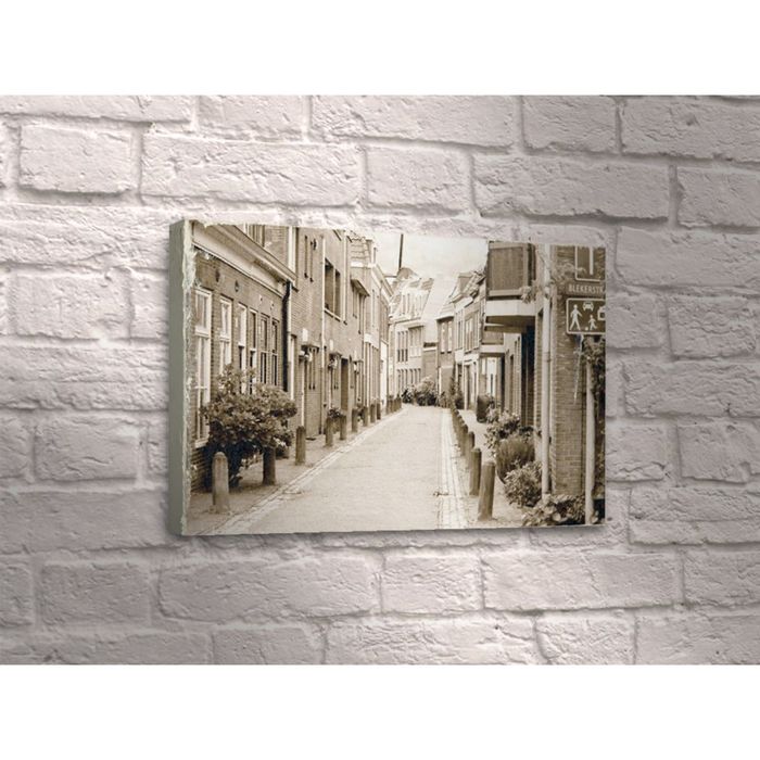 Картина "Европейская улочка в сепии"