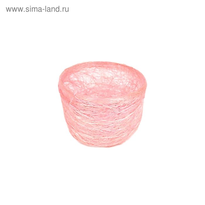 Кашпо, сизаль, круг, гиацинт розовая 7 х 10 см