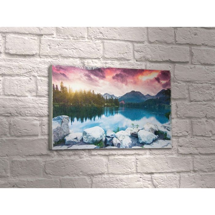 Картина "Закат на горном озере"