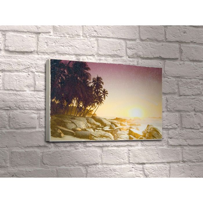 Картина "Пляж на закате солнца"