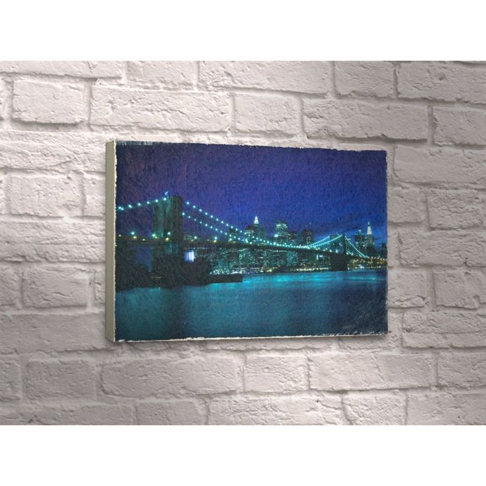 Картина "Бруклинский мост ночью"