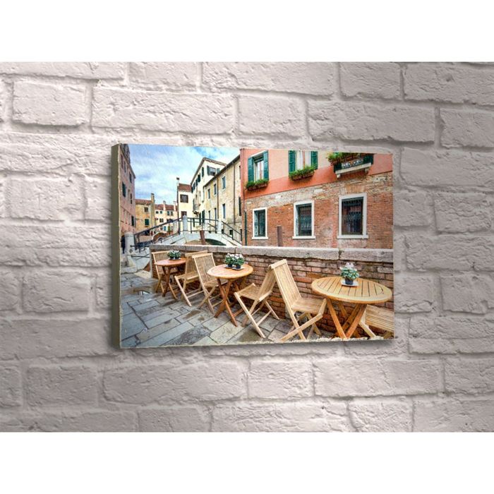 Картина "Кафе на узкой улочке в Венеции"