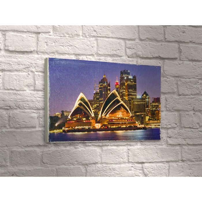 Картина "Небоскрёбы ночного города"