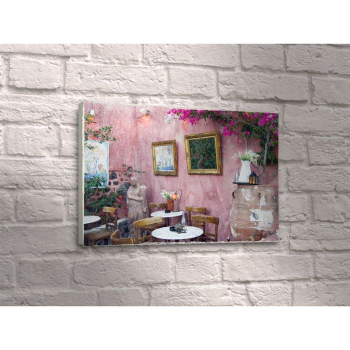 Картина "Интерьер кафе в Санторини"