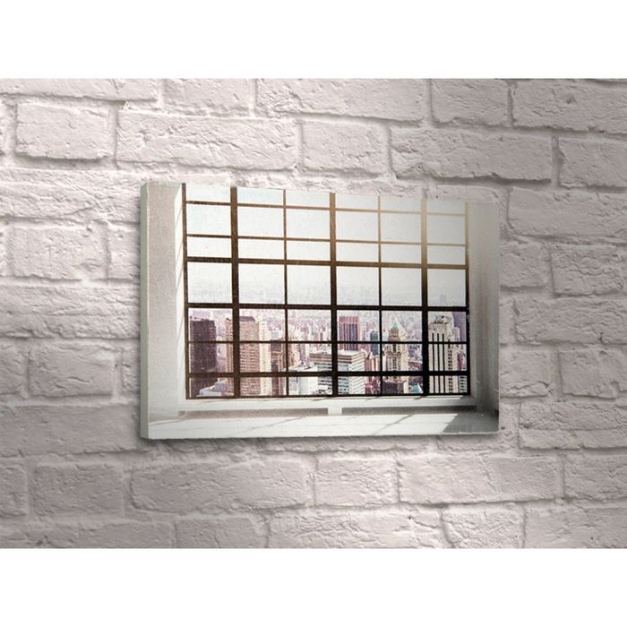 Картина "Вид из окна на утренний город"