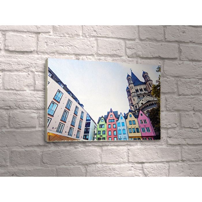 Картина "Разноцветные дома Праги"