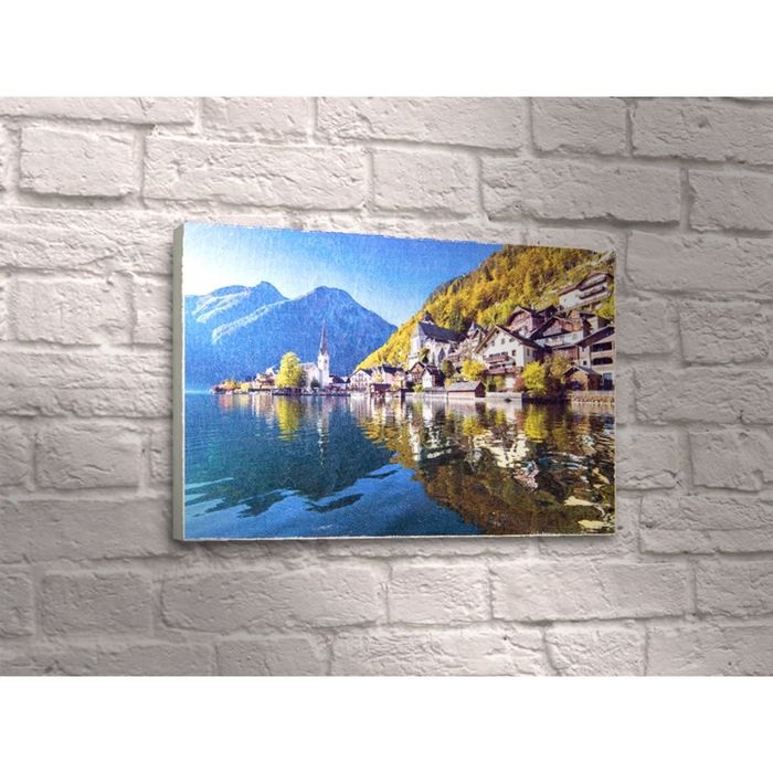 Картина "Старинные дома на берегу Финляндии"