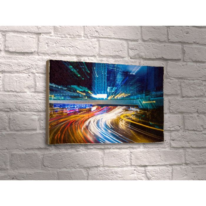 Картина "Городские огни" мост