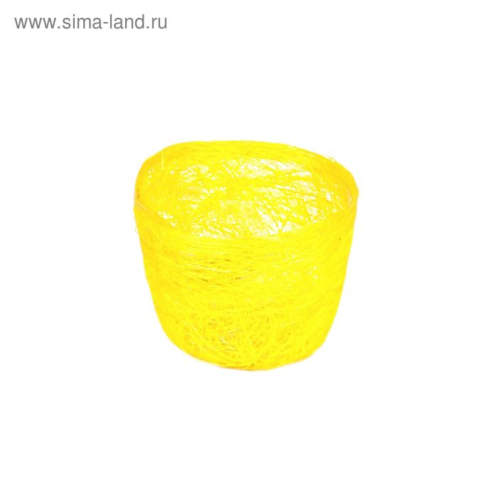 Кашпо, сизаль, круг, гиацинт лимонная 7 х 10 см