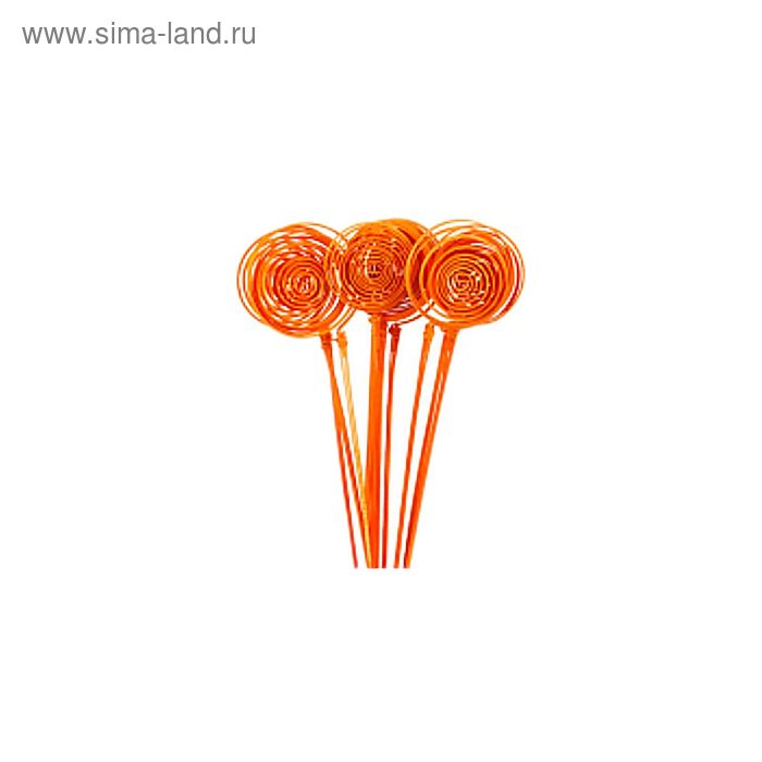 Ротанг, кольца на пике, ярко-оранжевый набор 10 шт