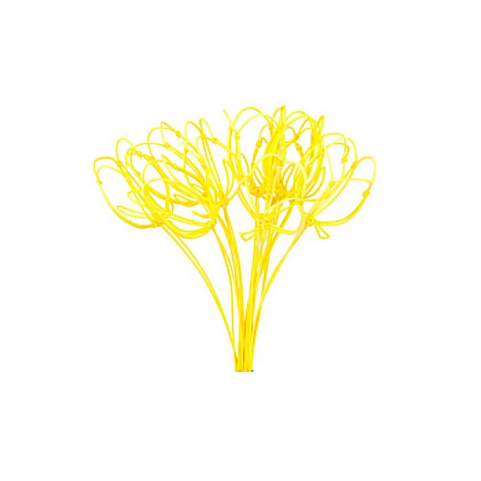 Ротанг, тюльпаны на пике, жёлтые, набор 10 шт