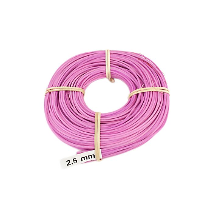 Лоза в кольцах, ярко-розовая 2,5 мм, 100 г