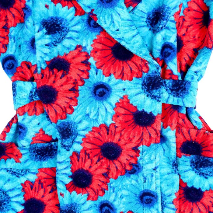 Халат женский запашной Гербера цвет МИКС, р-р 42