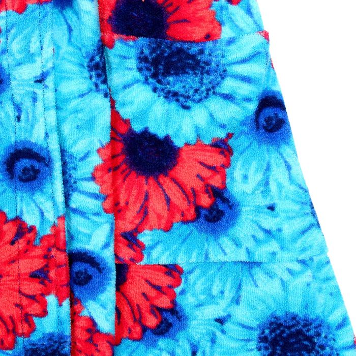 Халат женский запашной Гербера цвет МИКС, р-р 46