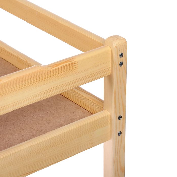 Детская кроватка «Стандарт» из массива, с бортиком, лакированная, спальное место 120х60 см