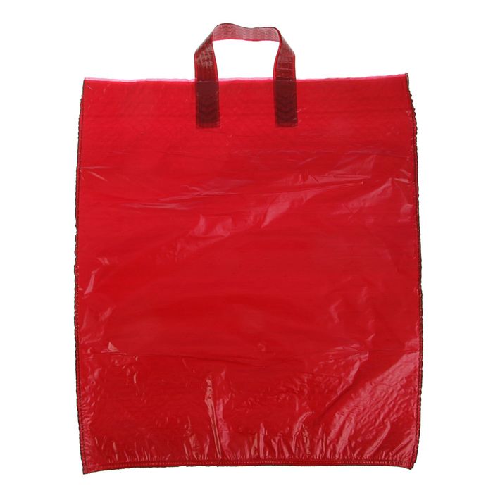 Пакет "Хозяйственный", полиэтиленовый с петлевой ручкой, 50х45 см, 200 мкм, красный