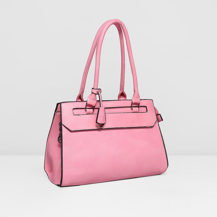 Сумка женская на молнии, 1 отдел с перегородкой, наружный карман, цвет розовый