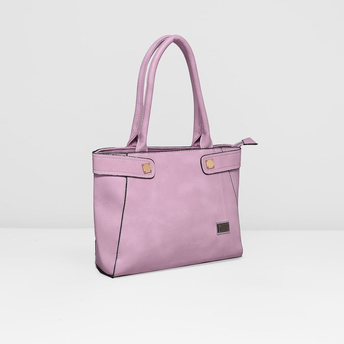 Сумка женская на молнии, 1 отдел с перегородкой, наружный карман, цвет сиреневый