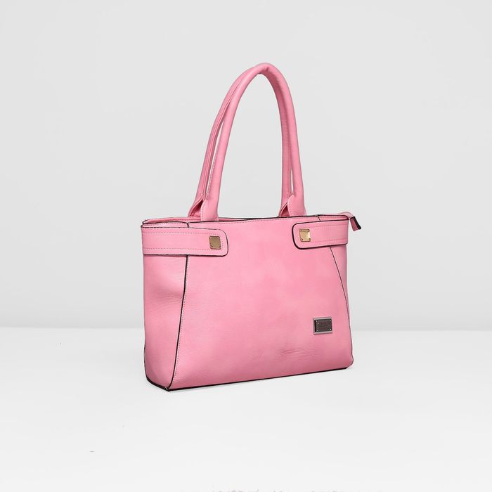 Сумка женская на молнии, 1 отдел с перегородкой, наружный карман, цвет розовый