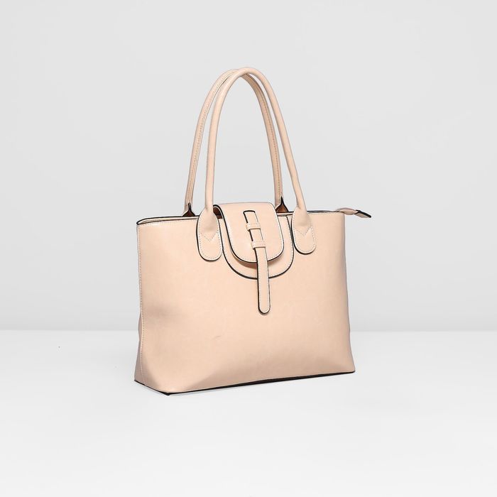 Сумка женская на молнии, 1 отдел с перегородкой, наружный карман, цвет бежевый