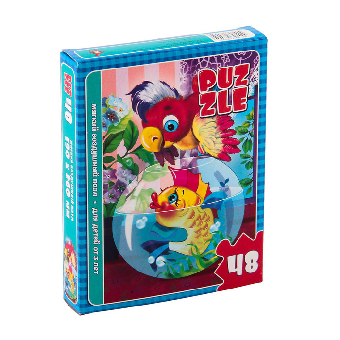 Макси-пазл "Попугайчик и рыбка", 48 элементов