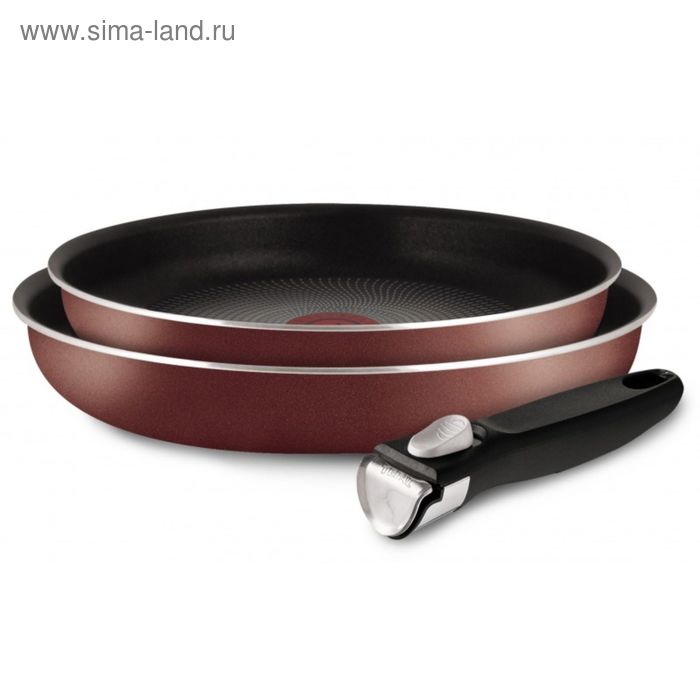 

Набор посуды Tefal Ingenio red, 22/26 см, съёмная ручка