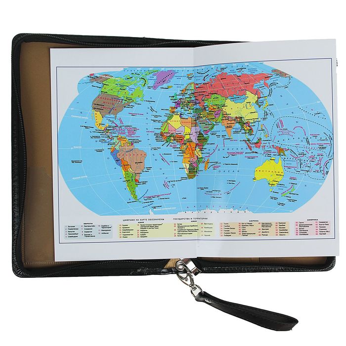 Ежедневник недат А5 140л кл Стиль карта,ляссе, на молнии, с отделением под визитку МИКС