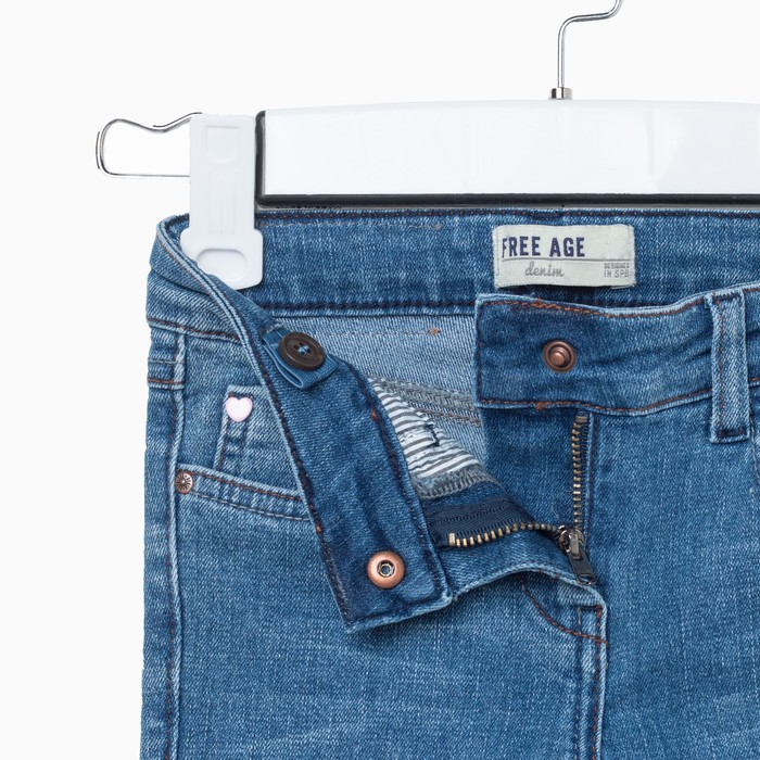 Джинсы для девочки, рост 110 (60) см, цвет синий