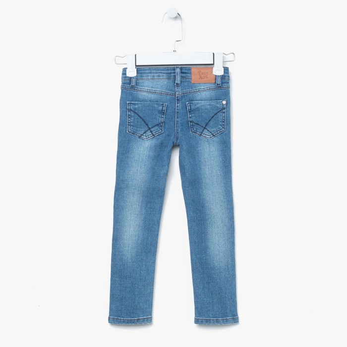 Джинсы для девочки, рост 110 (60) см, цвет синий