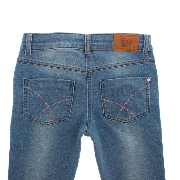 Джинсы для девочки, рост 110 (60) см, цвет синий