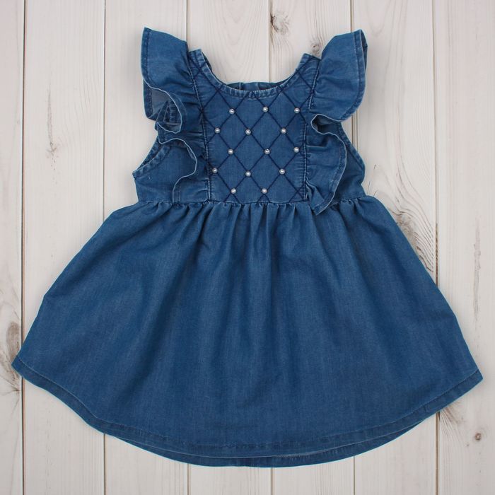 Платье для девочки, рост 98 см, цвет синий
