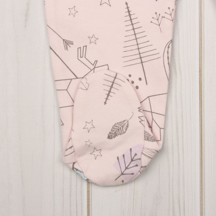 Комплект для девочки (футболка, полукомбинезон), рост 80 см, цвет белый/розовый