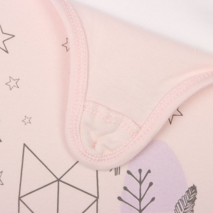 Комплект для девочки (футболка, полукомбинезон), рост 86 см, цвет белый/розовый