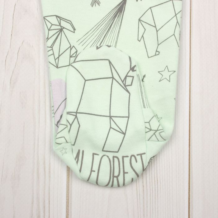 Комплект для мальчика (футболка,полукомбинезон), рост 80 см, цвет белый/светло-зелёный