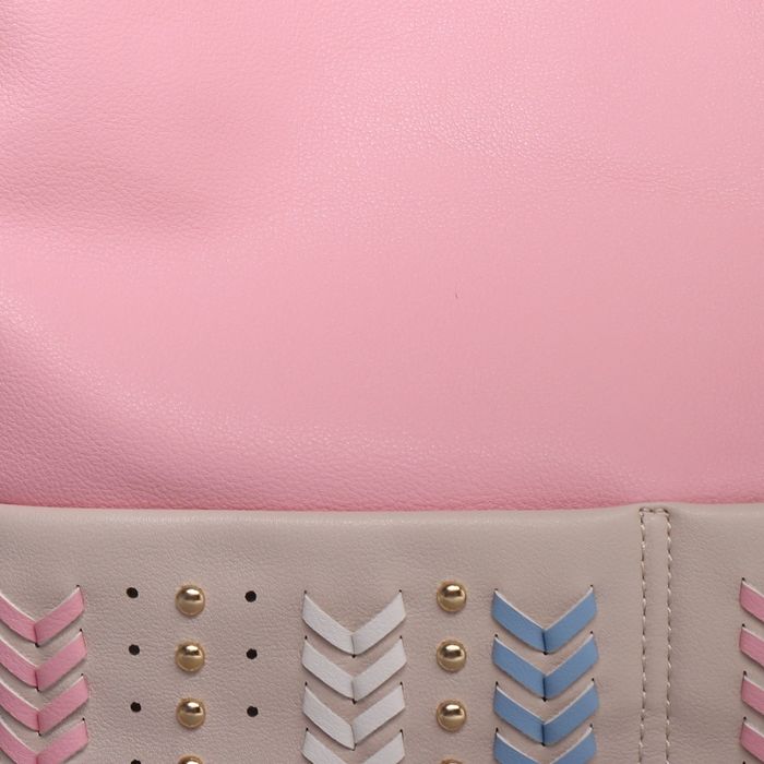 Сумка женская на молнии, 1 отдел с перегородкой, 5 наружных карманов, цвет розовый