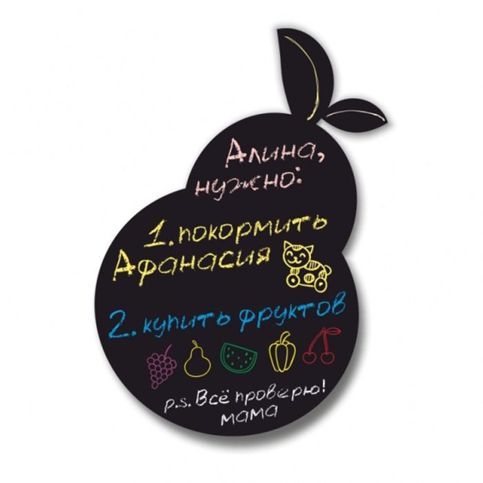 Магнитно-грифельная доска "Фруктовый день" 31х51 см