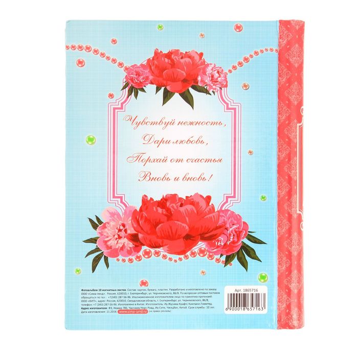 Фотоальбом "Жизнь в ярких красках", 10 магнитных листов