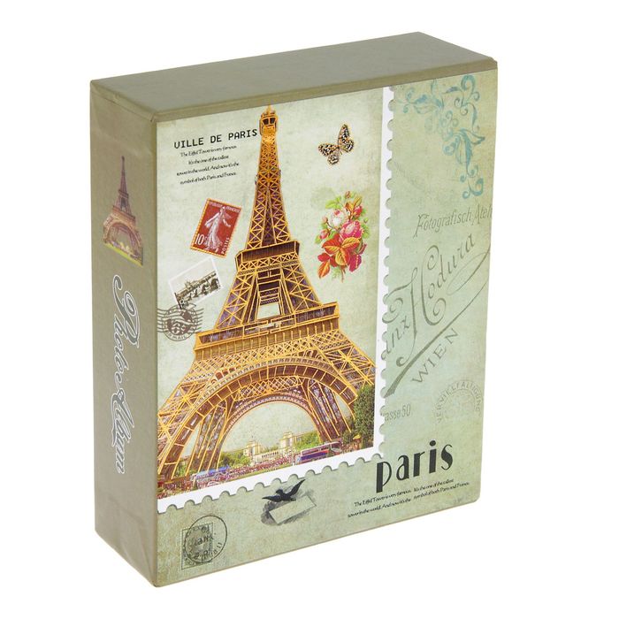 Фотоальбом на 40 фото 10х15 см "Достопримечательности" в коробке МИКС 17х14х4,5 см