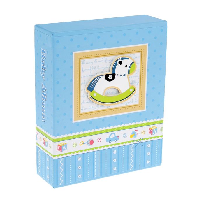 Фотоальбом на 40 фото 10х15 см "Для малыша" объемная картинка в коробке МИКС 17х14х4,5 см