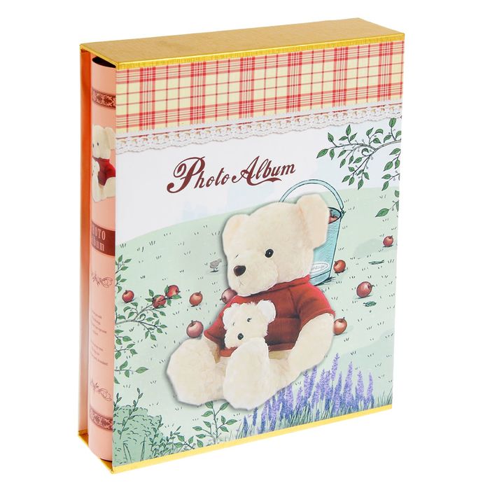 Фотоальбом магнитный 20 листов "Мишутки у домика" МИКС в коробке 26х20,5х5,5 см