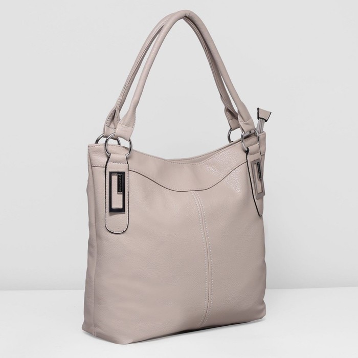 Сумка женская на молнии, 1 отдел с перегородкой, наружный карман, цвет серый