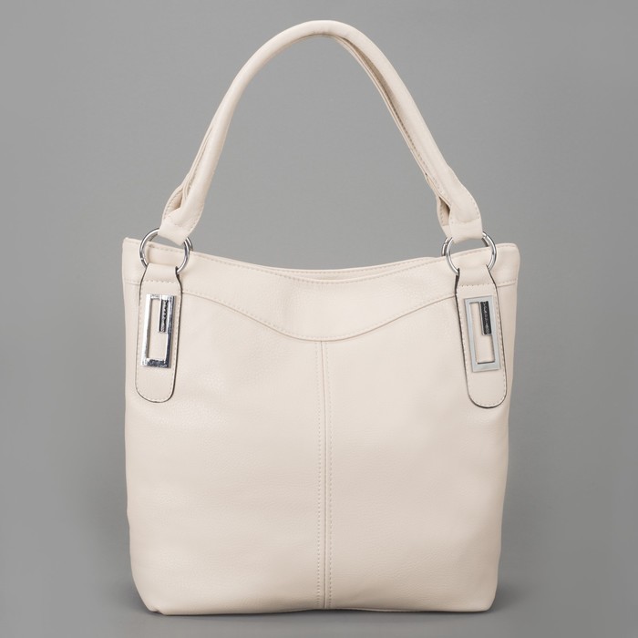 Сумка женская на молнии, 1 отдел с перегородкой, наружный карман, цвет бежевый