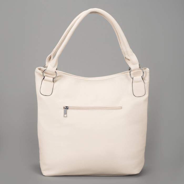 Сумка женская на молнии, 1 отдел с перегородкой, наружный карман, цвет бежевый