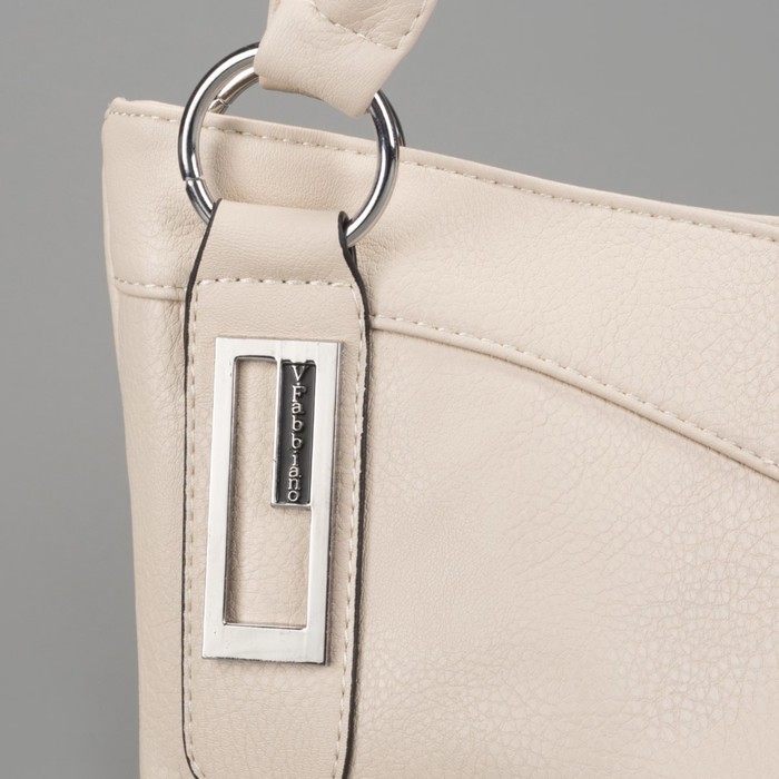 Сумка женская на молнии, 1 отдел с перегородкой, наружный карман, цвет бежевый