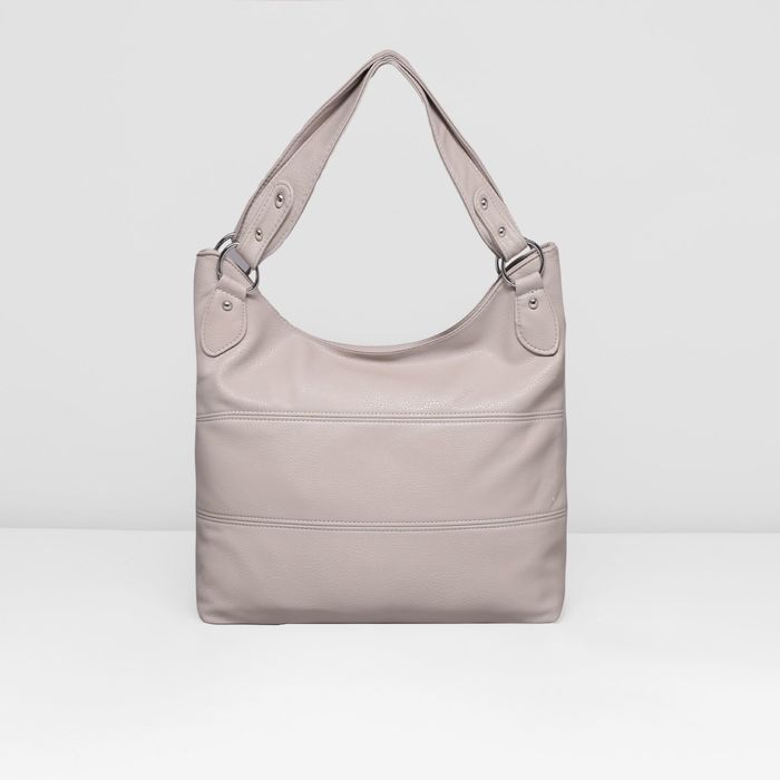 Сумка женская на молнии, 1 отдел с перегородкой, наружный карман, цвет серый